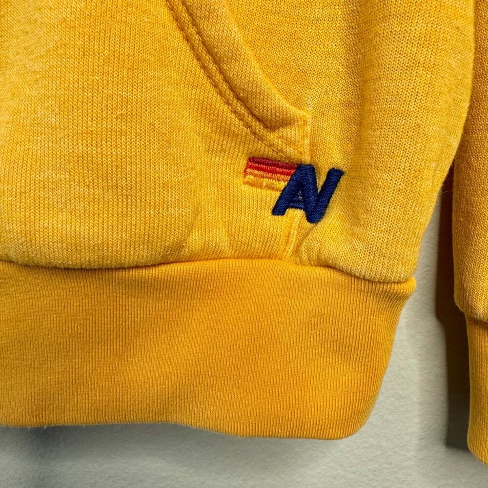 AVIATOR NATION Yellow Jacket Hoodie Kids 8 Full Zip Up Made In USA Cotton Blend - Picture 4 of 6